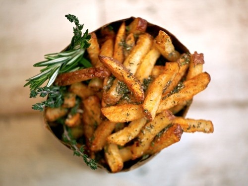 fries tossed in rosemary & thyme spike mendelsohn
