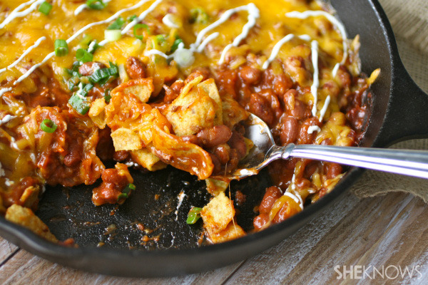 Skillet Chili Pie with Fritos