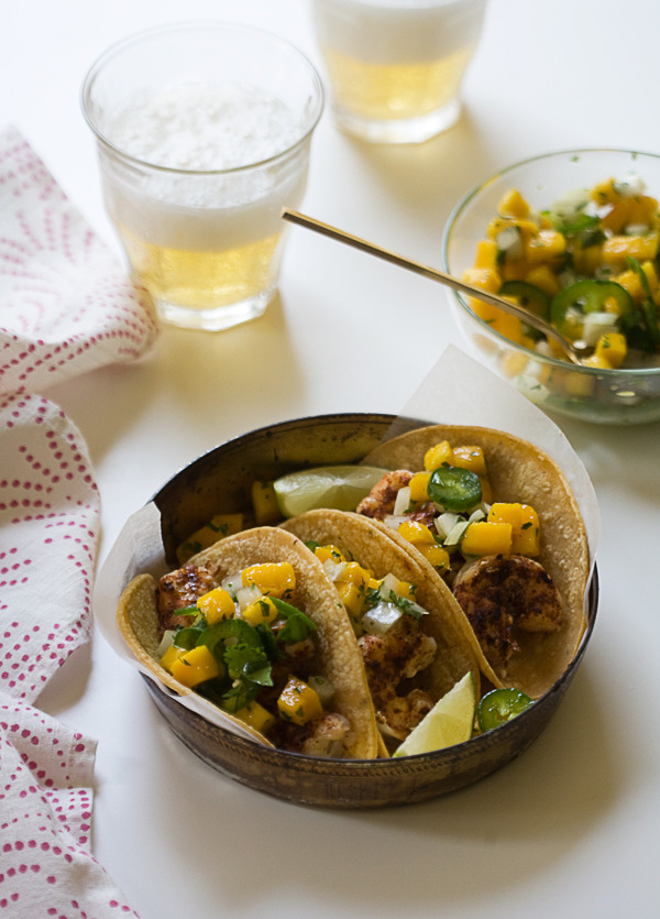 Grilled Shrimp Tacos with Mango Salsa @ A Cozy Kitchen