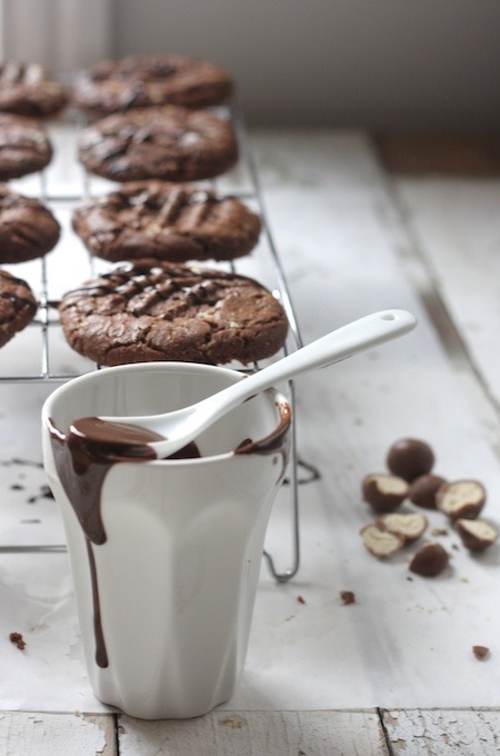 Double Chocolate Malt Cookies